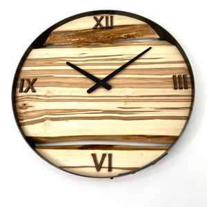 18” Ambrosia Maple Live Edge Wood Clock
