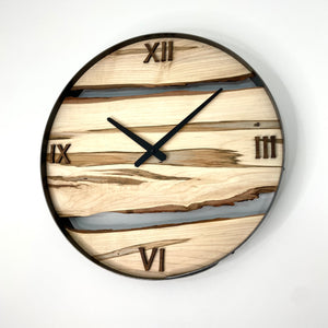 *NEW // 18” Ambrosia Maple Live Edge Wood Clock