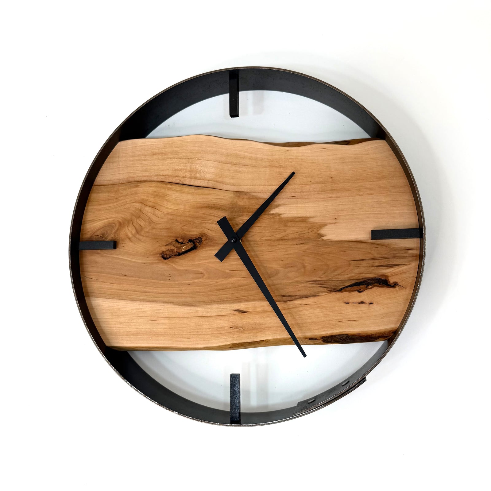 *NEW // 14” Applewood Live Edge Wood Wall Clock