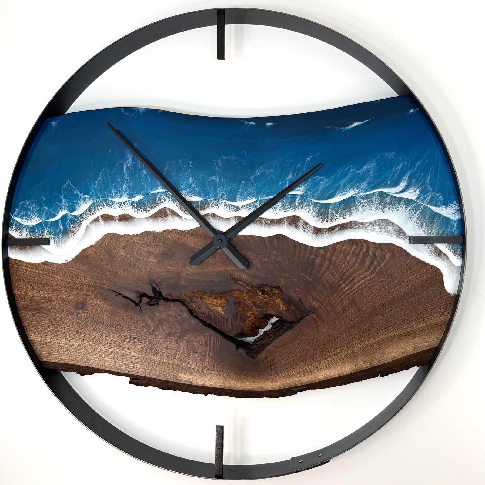 *NEW // 34” Life’s a Beach Live Edge Black Walnut Wall Clock