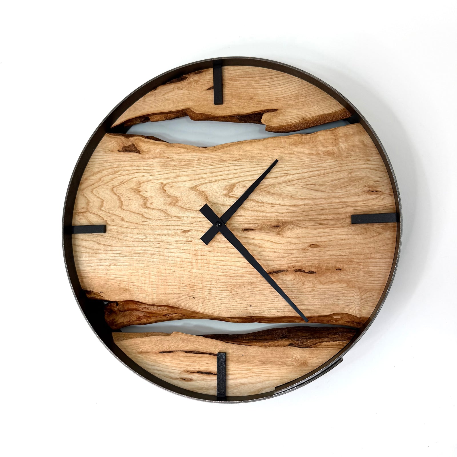 *NEW // 14” Ash Live Edge Wood Wall Clock