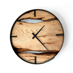 *NEW // 14” Ash Live Edge Wood Wall Clock