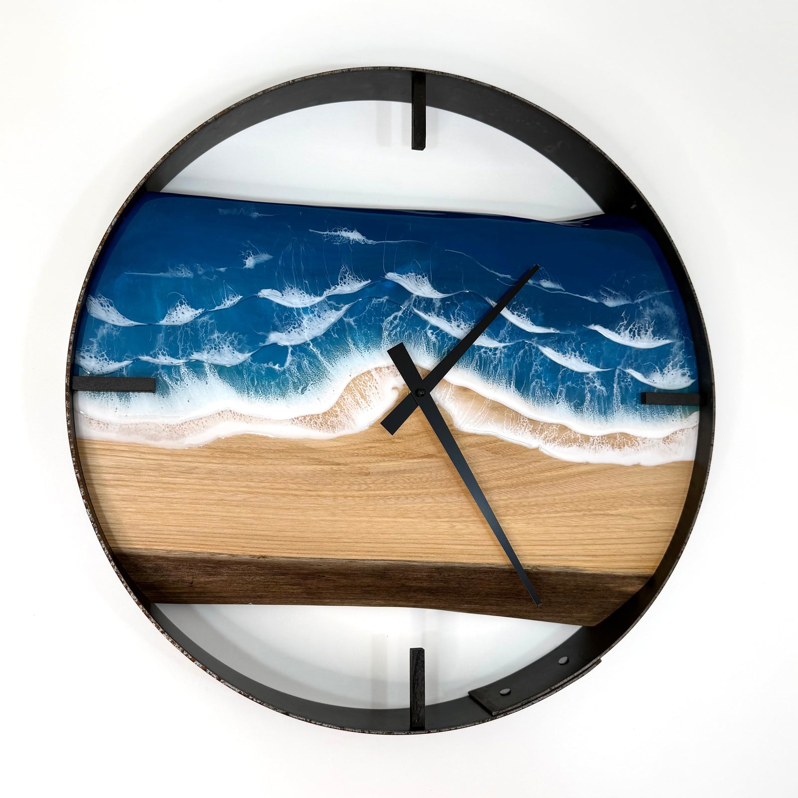 *NEW // 18” Life’s a Beach Live Edge Elm Wood Wall Clock