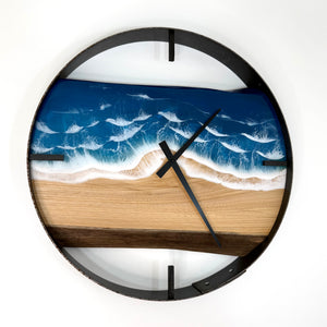 *NEW // 18” Life’s a Beach Live Edge Elm Wood Wall Clock