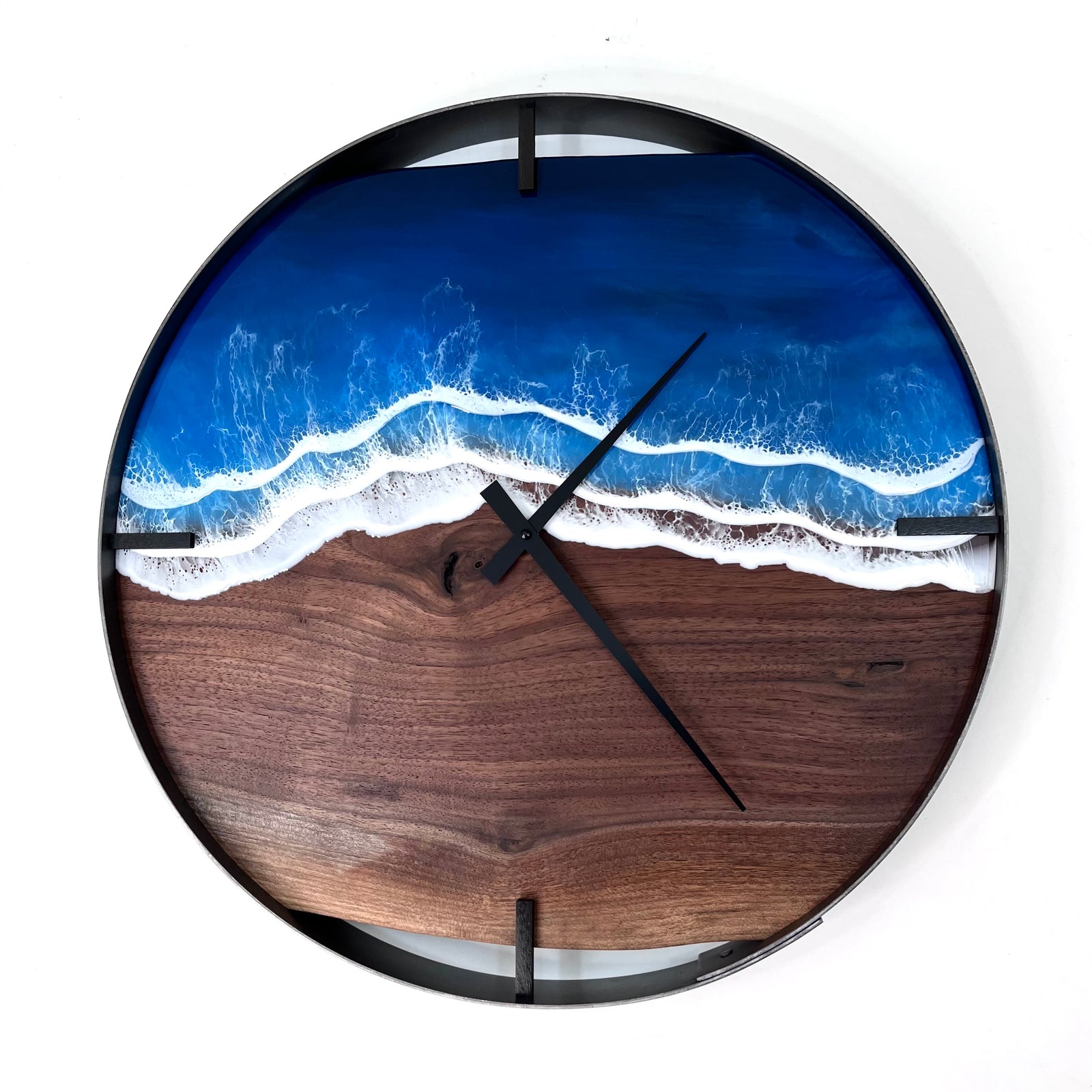 *NEW // 21” Life’s a Beach Live Edge Black Walnut Wall Clock