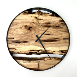 *NEW // 21” Hickory Live Edge Wood Clock