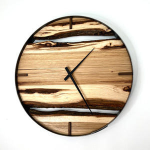 *NEW // 21” Hickory Live Edge Wood Clock