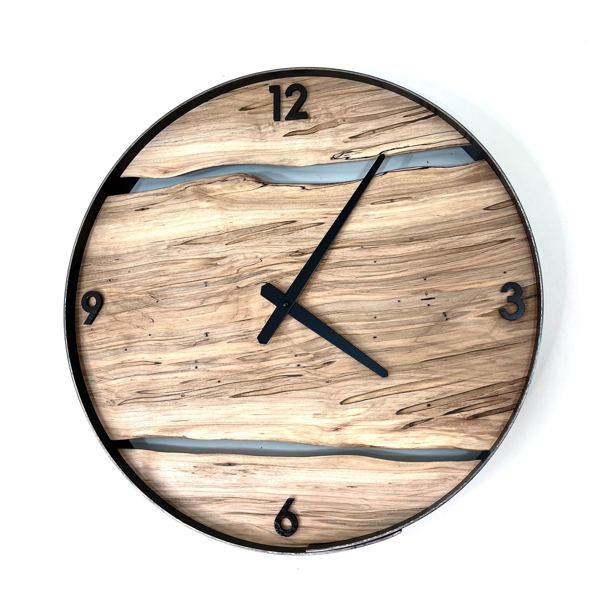 *NEW // 18” Ambrosia Maple Live Edge Wood Clock