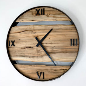 *NEW // 18” Ambrosia Maple Live Edge Wood Clock