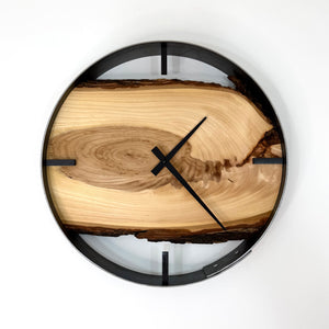 *NEW // 14” Hickory Live Edge Wood Wall Clock