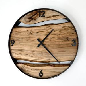 *NEW // 18” Ambrosia Maple Live Edge Wood Clock