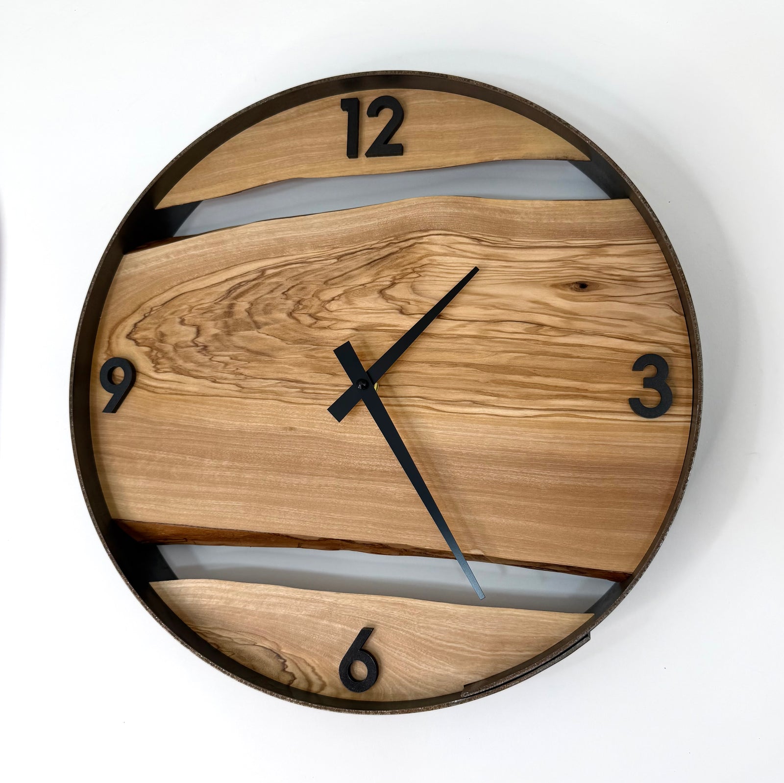 *NEW // 14” Olive wood Live Edge Wall Clock