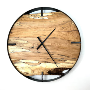 *NEW // 25” Spalted Maple Live Edge Wood Clock