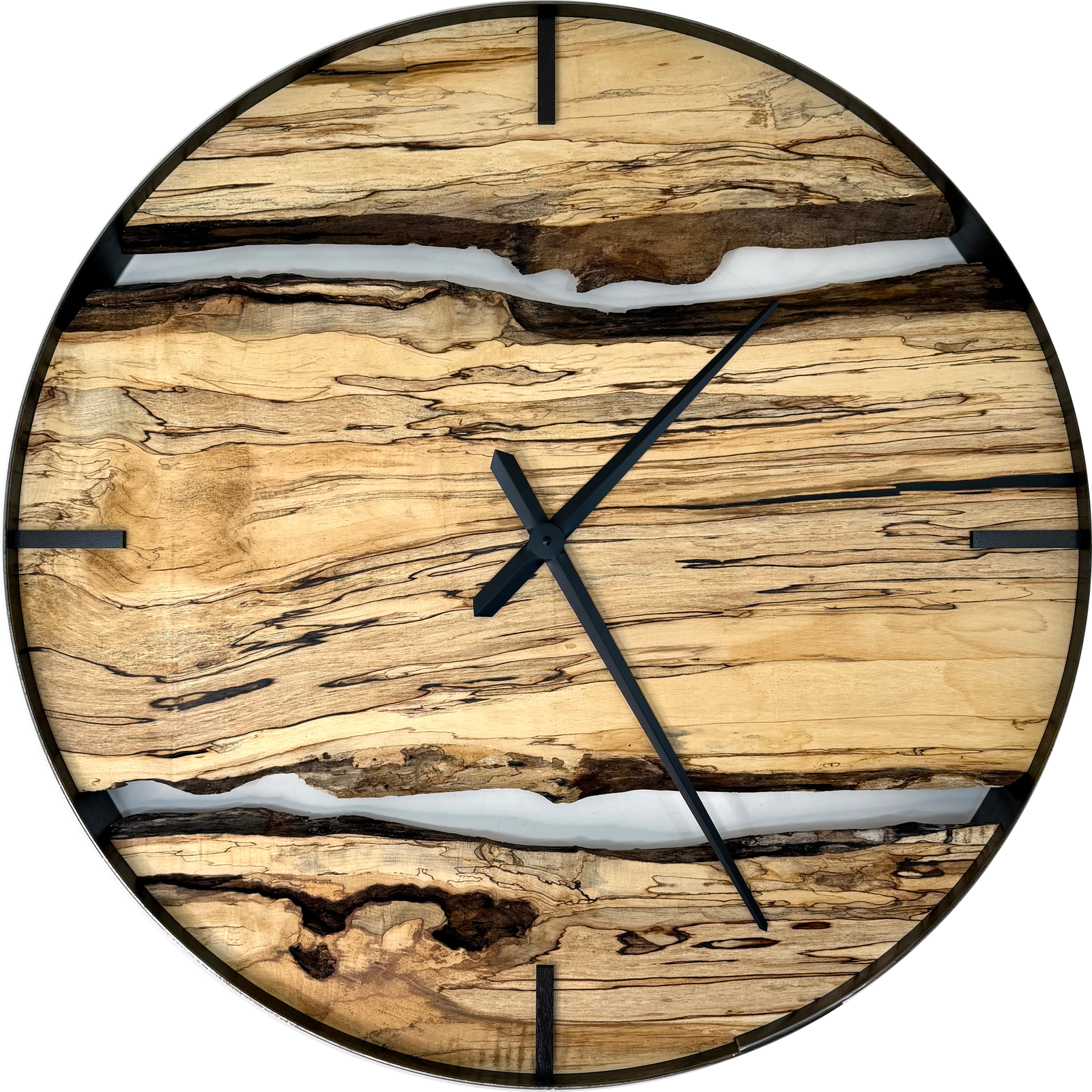*RESERVED // 30” Spalted Maple Live Edge Wood Wall Clock