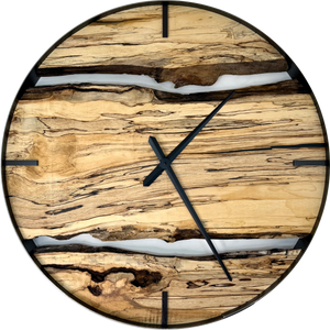*RESERVED // 30” Spalted Maple Live Edge Wood Wall Clock
