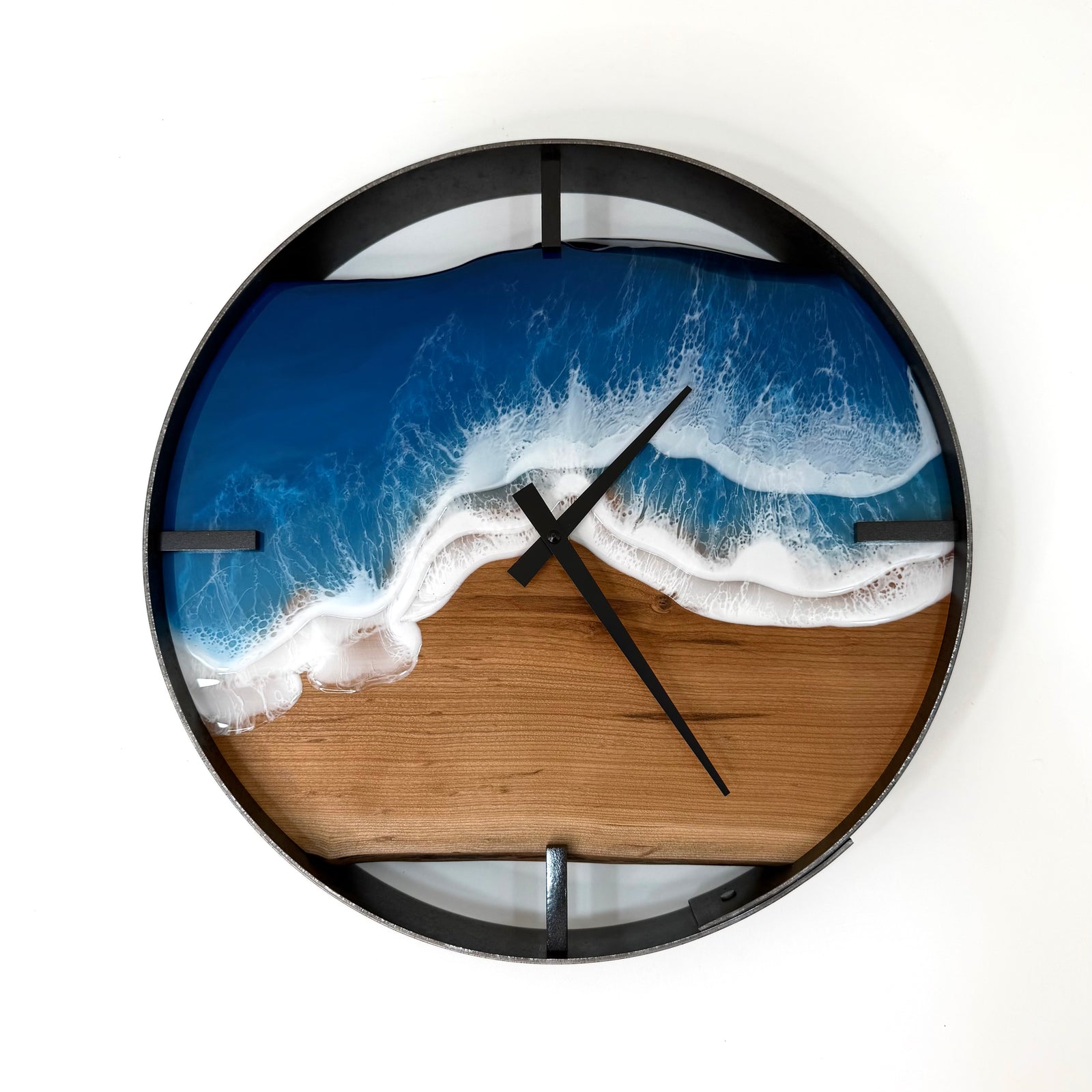 *NEW // 14” Life’s a Beach Live Edge Cherry Wood Wall Clock