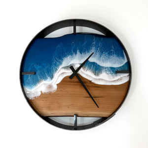 *NEW // 14” Life’s a Beach Live Edge Cherry Wood Wall Clock