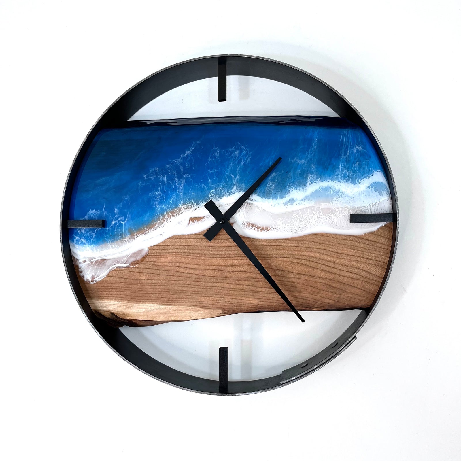 *NEW // 14” Life’s a Beach Live Edge Cherry Wood Wall Clock