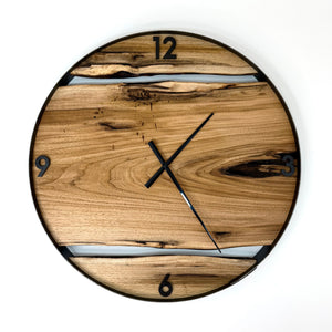 25” Butternut Live Edge Wood Wall Clock