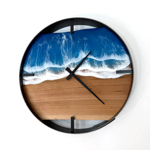 *NEW // 14” Life’s a Beach Live Edge Cherry Wood Wall Clock