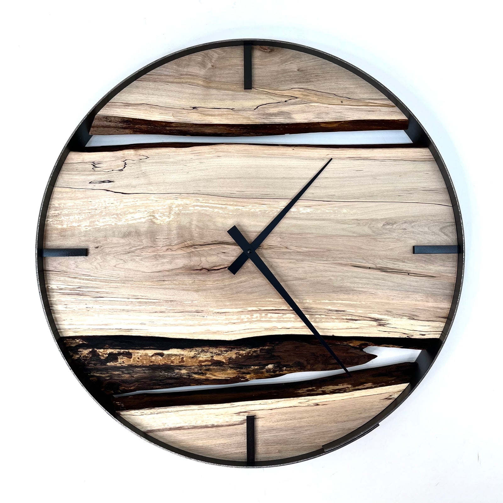*NEW // 21” Ambrosia Maple Live Edge Wood Clock