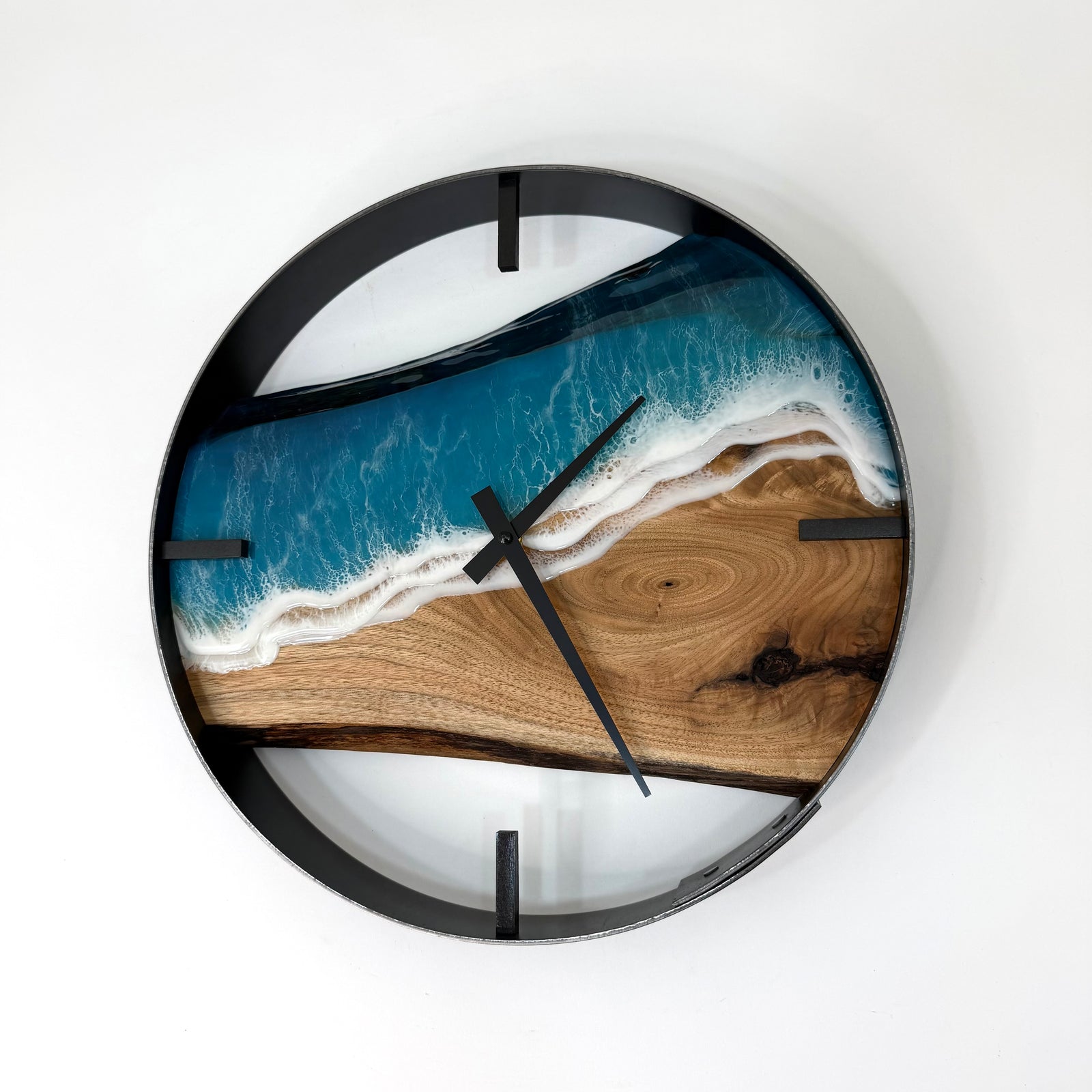 NEW // 14” Life’s a Beach Live Edge Butternut Wood Wall Clock