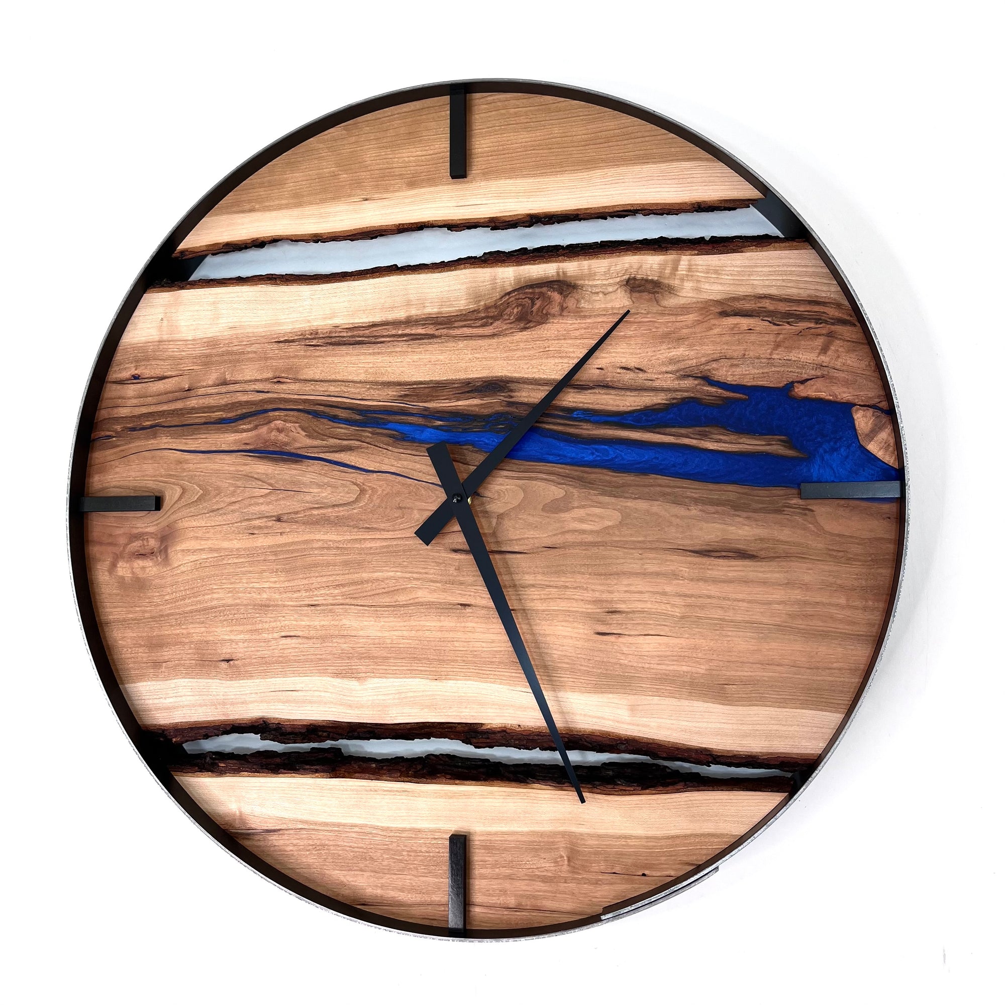 *NEW // 21” Cherry Live Edge Wood Wall Clock
