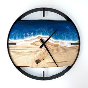 *NEW // 18” Life’s a Beach Live Edge Ash Wood Wall Clock