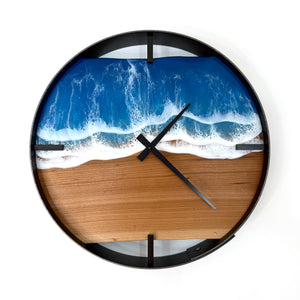 *NEW // 14” Life’s a Beach Live Edge Cherry Wood Wall Clock