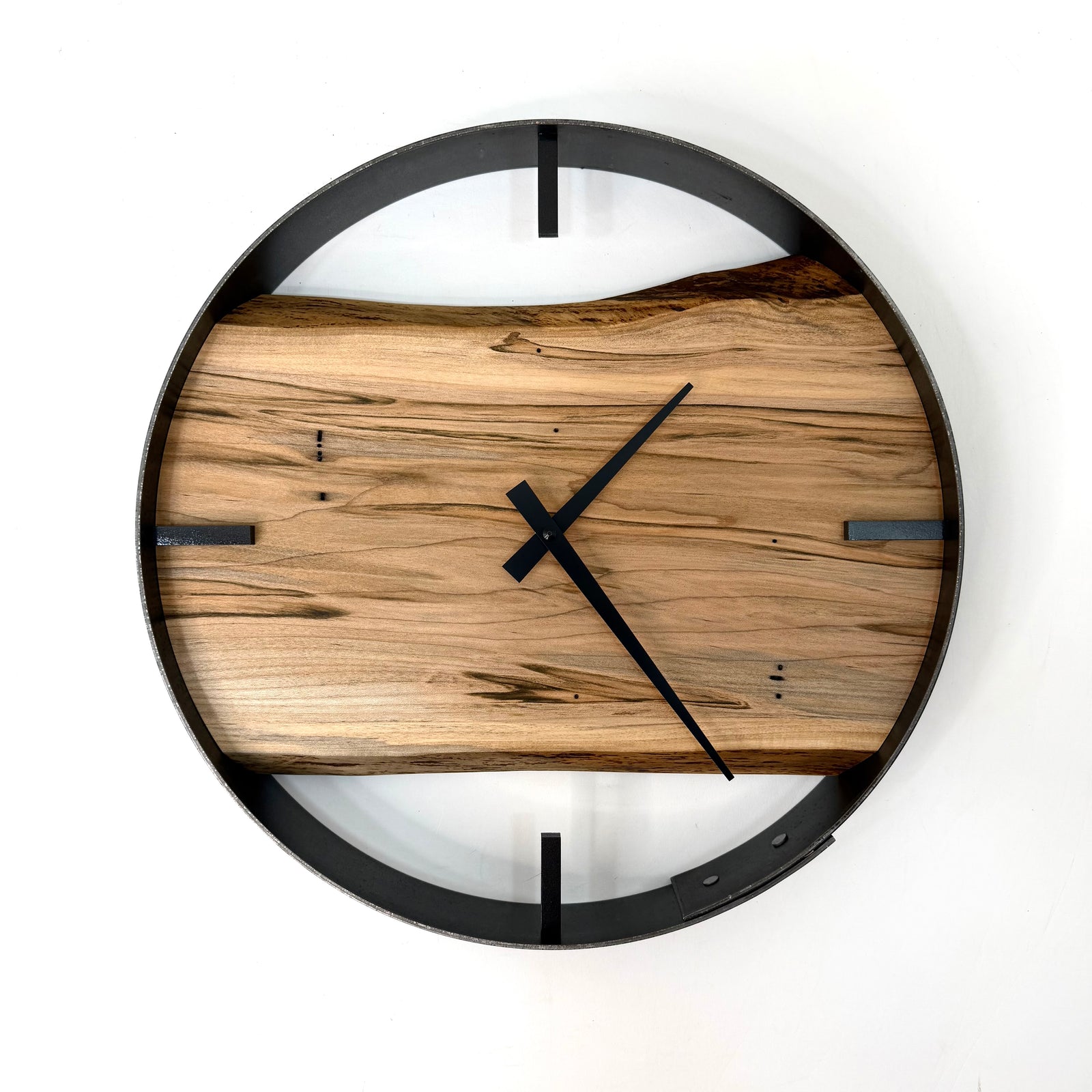 *NEW // 14” Spalted Maple Live Edge Wood Wall Clock