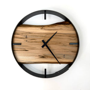 *NEW // 14” Spalted Maple Live Edge Wood Wall Clock