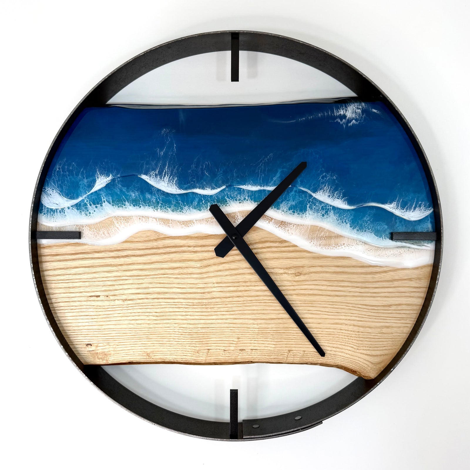 *NEW // 18” Life’s a Beach Live Edge Ash Wood Wall Clock