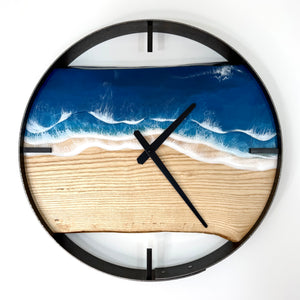 *NEW // 18” Life’s a Beach Live Edge Ash Wood Wall Clock