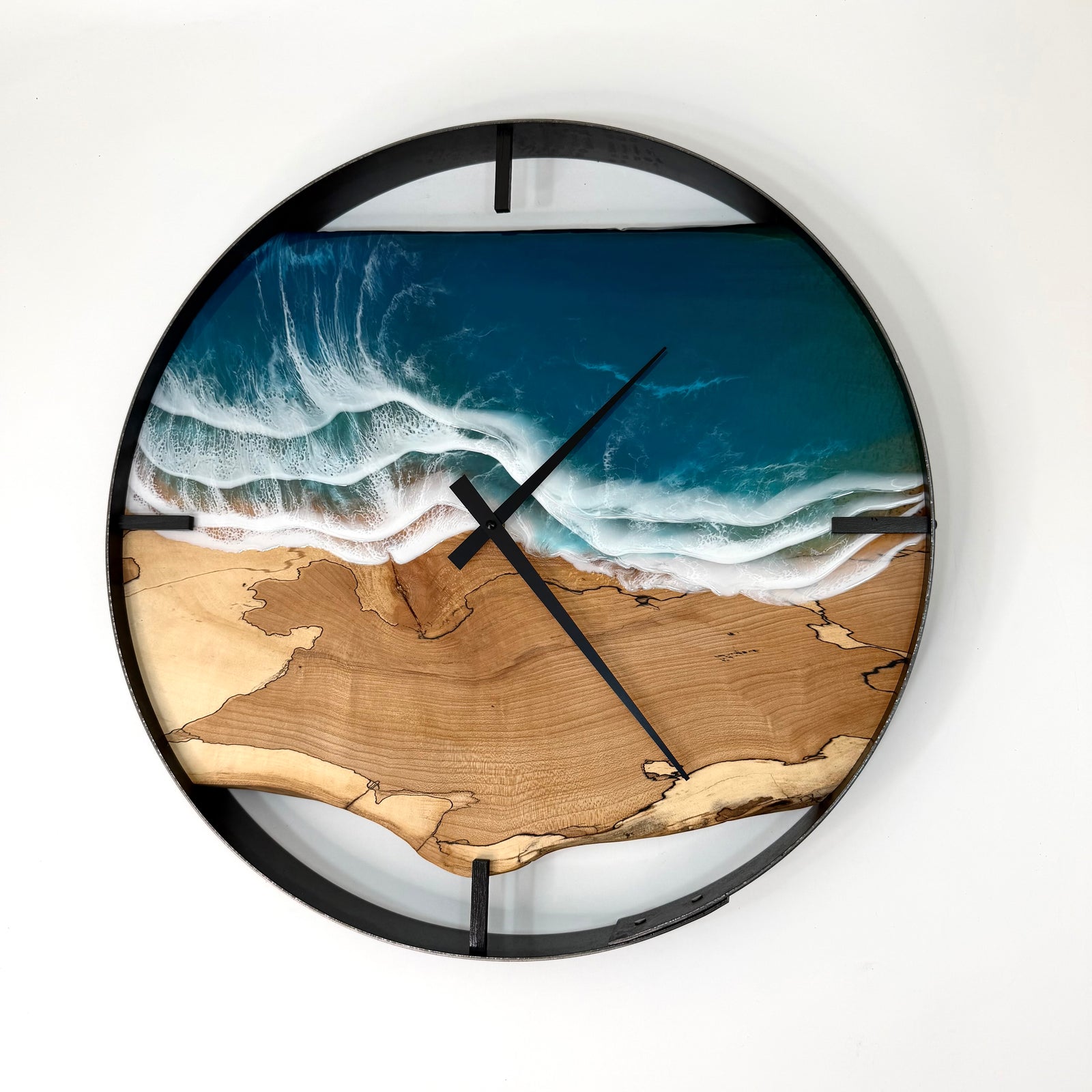 *NEW // 21” Life’s a Beach Live Edge Spalted Maple Wall Clock