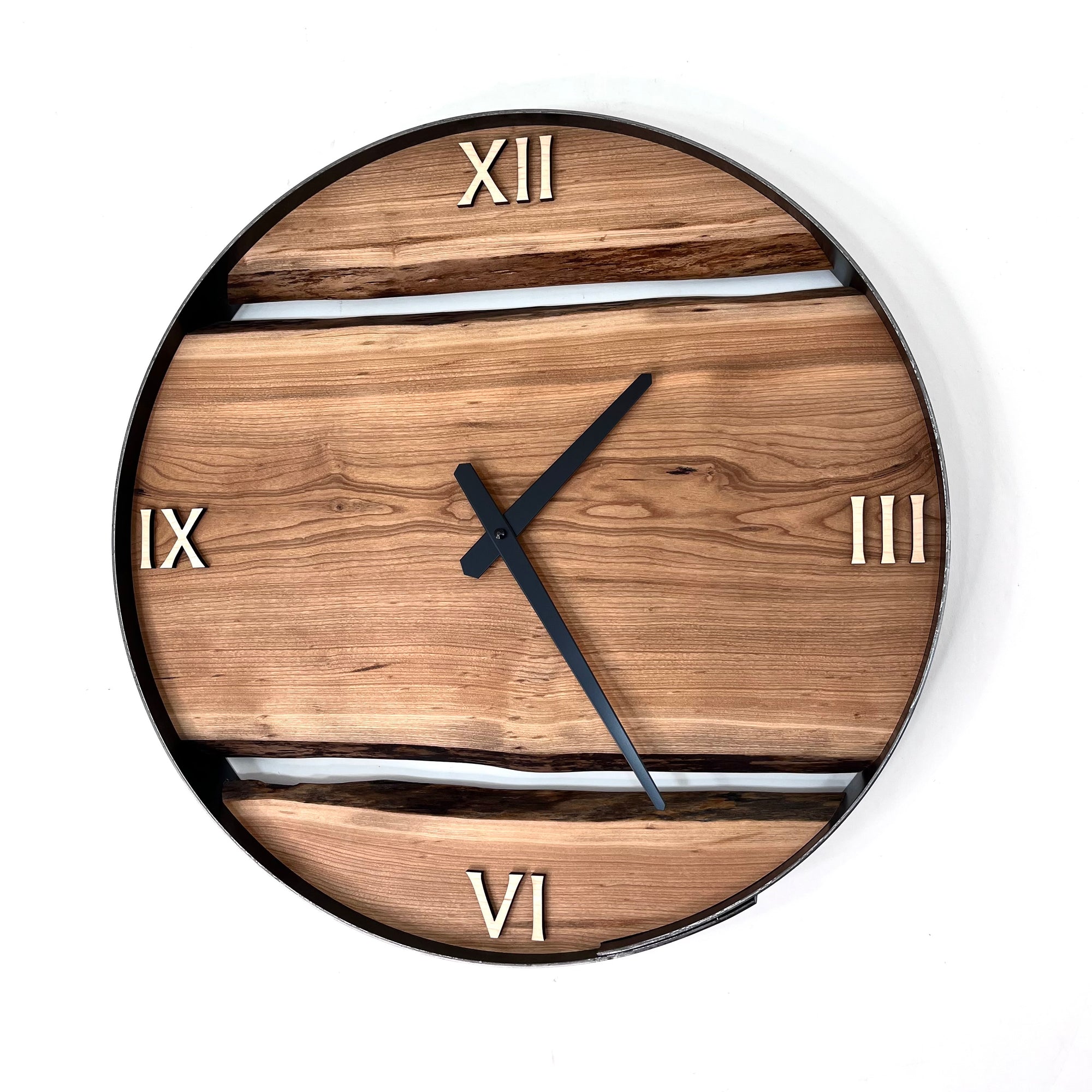 *NEW // 18” Cherry Live Edge Wood Clock