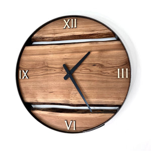 *NEW // 18” Cherry Live Edge Wood Clock
