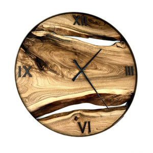 25” Butternut Live Edge Wood Clock