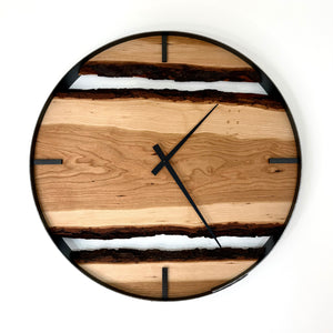 21” Cherry Live Edge Wood Wall Clock