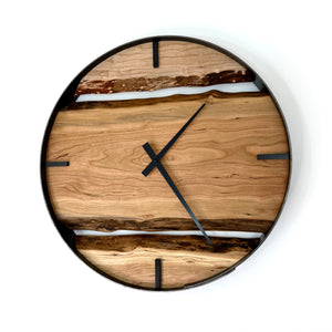 *NEW // 18” Cherry Live Edge Wood Wall Clock