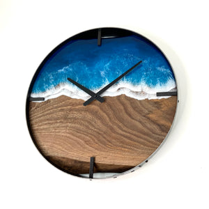 18” Life’s a Beach Live Edge Black Walnut Wall Clock