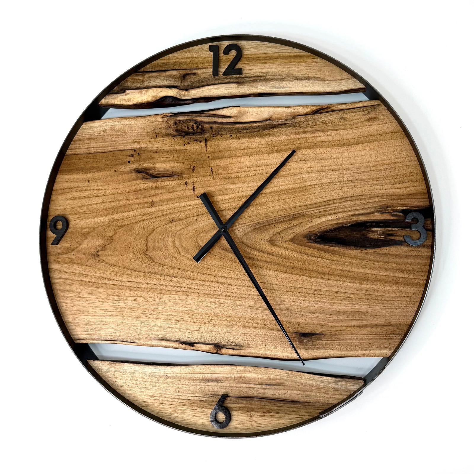 25” Butternut Live Edge Wood Wall Clock