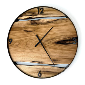 25” Butternut Live Edge Wood Wall Clock
