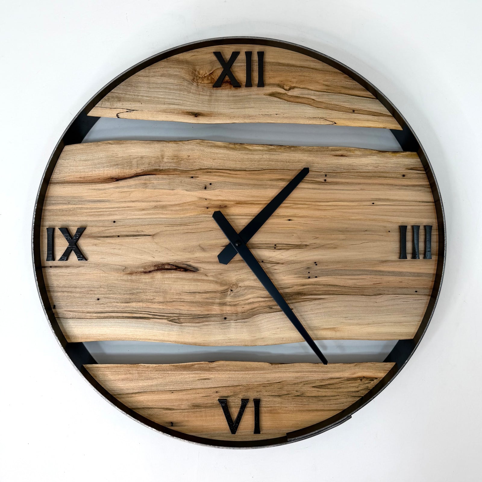 *NEW // 18” Ambrosia Maple Live Edge Wood Clock