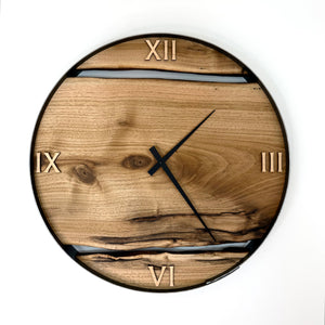 21” Butternut Live Edge Wood Wall Clock
