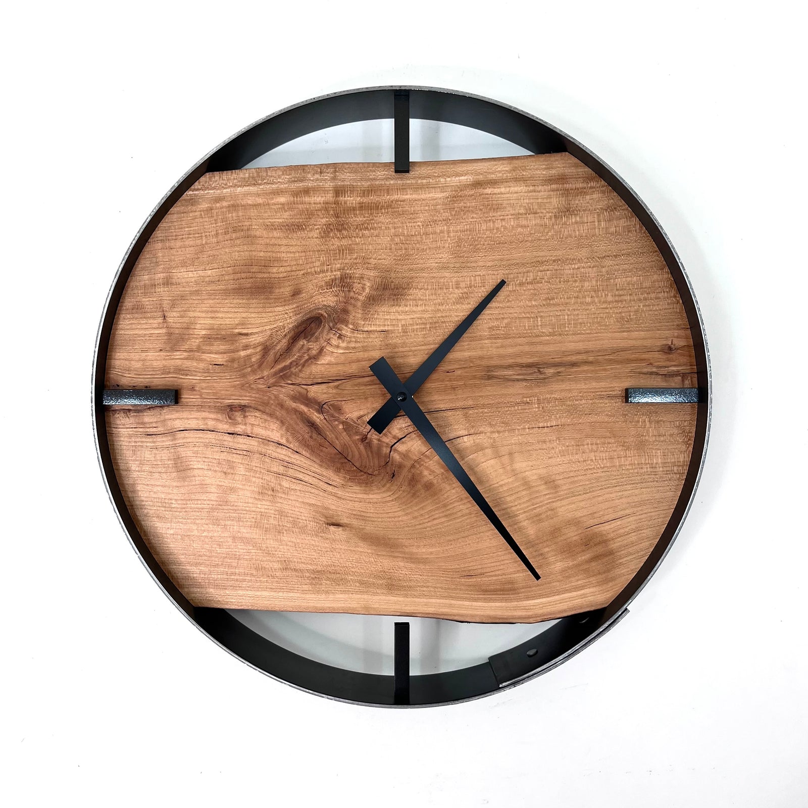 *NEW // 14” Cherry Live Edge Wood Wall Clock