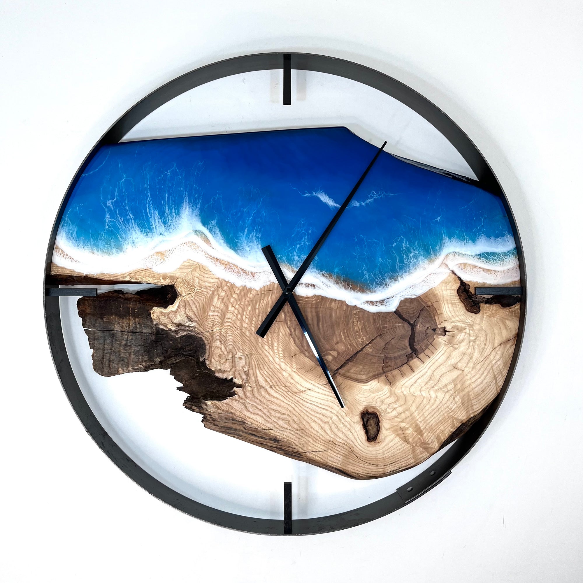 *NEW // 25” Life’s a Beach Live Edge Ash Wood Wall Clock
