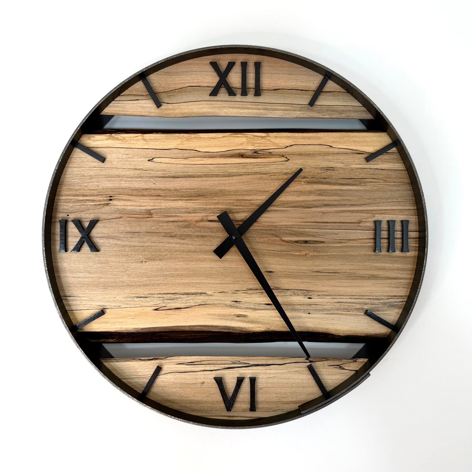 *RESERVED // 14” Spalted Maple Live Edge Wood Wall Clock