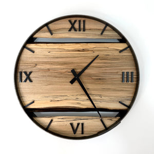 *RESERVED // 14” Spalted Maple Live Edge Wood Wall Clock