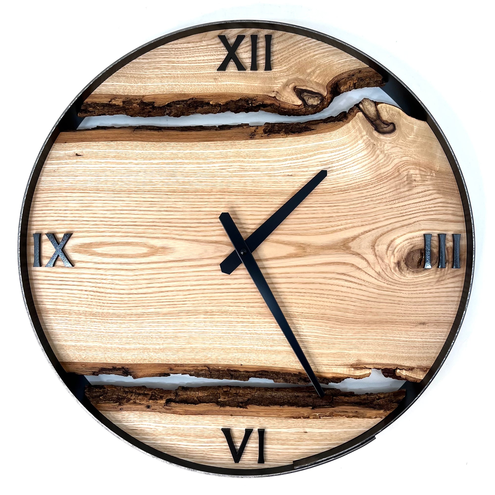 *NEW // 18” Ash Live Edge Wood Clock