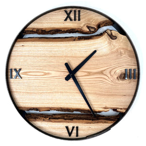 *NEW // 18” Ash Live Edge Wood Clock